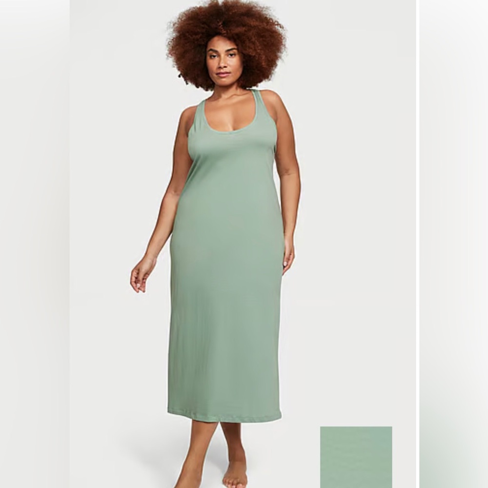 NWT Victoria’s Secret Tank Maxi Sleepshirt. Seasalt Green.